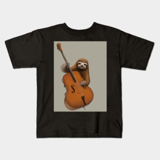 Double Bass Sloth Kids T-Shirt